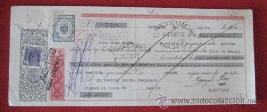 Documentos bancarios: LETRA DE CAMBIO. ZARAGOZA 1957. ENVIO GRATIS&iexcl;&iexcl;&iexcl; - Foto 1