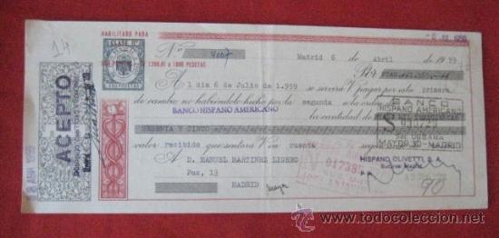 Documentos bancarios: LETRA DE CAMBIO. MADRID 1959. ENVIO GRATIS&iexcl;&iexcl;&iexcl; - Foto 1