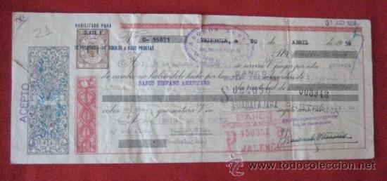 Documentos bancarios: LETRA DE CAMBIO. VALENCIA 1959. ENVIO GRATIS&iexcl;&iexcl;&iexcl; - Foto 1
