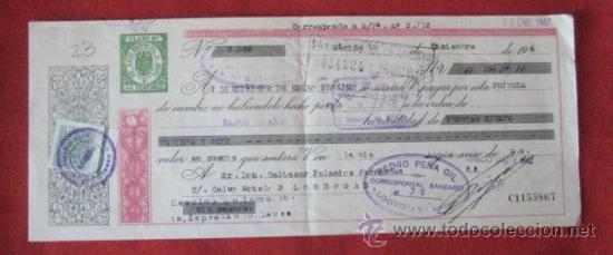 Documentos bancarios: LETRA DE CAMBIO. MERIDA 1947. ENVIO GRATIS&iexcl;&iexcl;&iexcl; - Foto 1