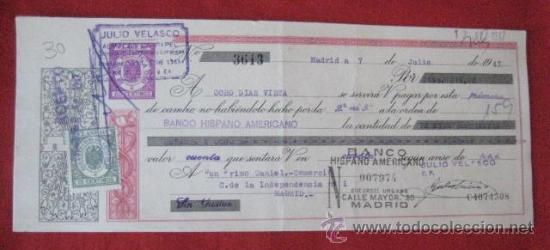 Documentos bancarios: LETRA DE CAMBIO. MADRID 1947. ENVIO GRATIS&iexcl;&iexcl;&iexcl; - Foto 1
