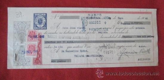 Documentos bancarios: LETRA DE CAMBIO. PONFERRADA 1946. ENVIO GRATIS&iexcl;&iexcl;&iexcl; - Foto 1