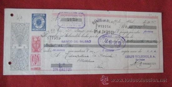 Documentos bancarios: LETRA DE CAMBIO. MADRID 1945. ENVIO GRATIS&iexcl;&iexcl;&iexcl; - Foto 1