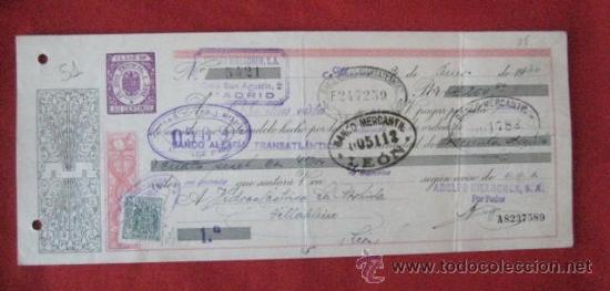 Documentos bancarios: LETRA DE CAMBIO. MADRID 1944. ENVIO GRATIS&iexcl;&iexcl;&iexcl; - Foto 1