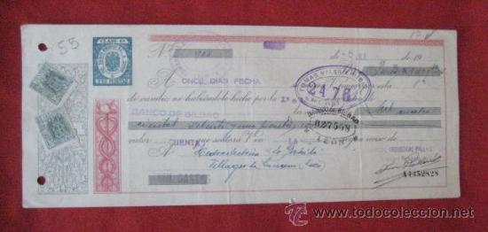 Documentos bancarios: LETRA DE CAMBIO. LEON 1944. ENVIO GRATIS&iexcl;&iexcl;&iexcl; - Foto 1