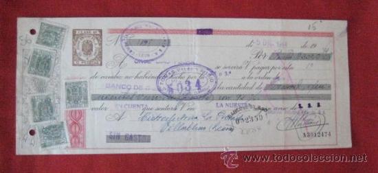 Documentos bancarios: LETRA DE CAMBIO. LEON 1944. ENVIO GRATIS&iexcl;&iexcl;&iexcl; - Foto 1