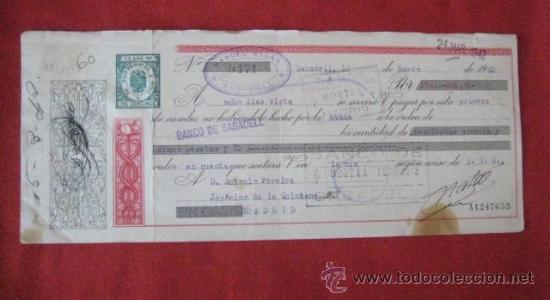 Documentos bancarios: LETRA DE CAMBIO. SABADELL 1942. ENVIO GRATIS&iexcl;&iexcl;&iexcl; - Foto 1