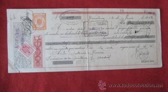 Documentos bancarios: LETRA DE CAMBIO. BARCELONA 1942. ENVIO GRATIS&iexcl;&iexcl;&iexcl; - Foto 1