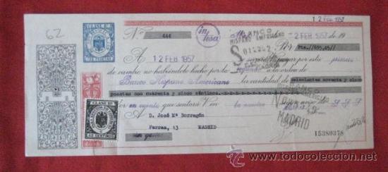 Documentos bancarios: LETRA DE CAMBIO. MADRID 1957. ENVIO GRATIS&iexcl;&iexcl;&iexcl; - Foto 1