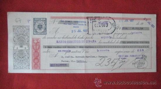 Documentos bancarios: LETRA DE CAMBIO. MADRID 1957. ENVIO GRATIS&iexcl;&iexcl;&iexcl; - Foto 1