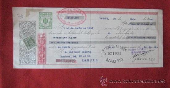 Documentos bancarios: LETRA DE CAMBIO. MADRID 1956. ENVIO GRATIS&iexcl;&iexcl;&iexcl; - Foto 1