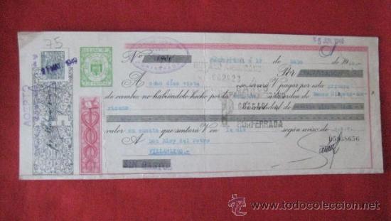 Documentos bancarios: LETRA DE CAMBIO. PONFERRADA 1949. ENVIO GRATIS&iexcl;&iexcl;&iexcl; - Foto 1