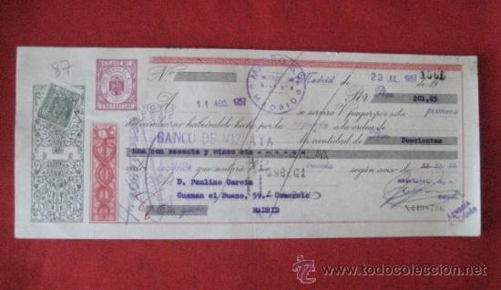 Documentos bancarios: LETRA DE CAMBIO. MADRID1957. ENVIO GRATIS&iexcl;&iexcl;&iexcl; - Foto 1