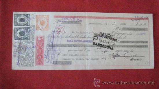 Documentos bancarios: LETRA DE CAMBIO. BARCELONA1957. ENVIO GRATIS&iexcl;&iexcl;&iexcl; - Foto 1