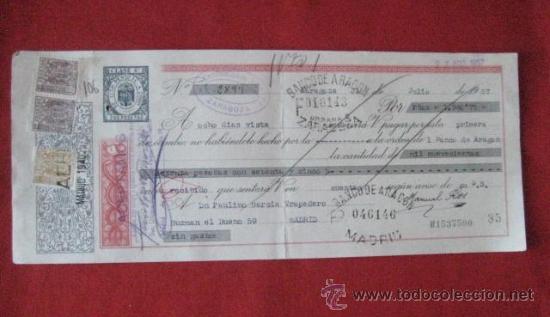 Documentos bancarios: LETRA DE CAMBIO. ZARAGOZA1957. ENVIO GRATIS&iexcl;&iexcl;&iexcl; - Foto 1