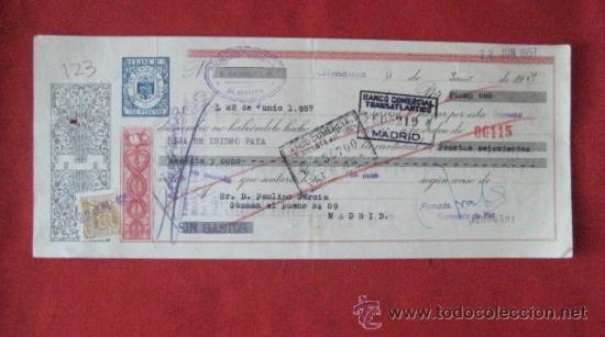 Documentos bancarios: LETRA DE CAMBIO. ALMANSA1957. ENVIO GRATIS&iexcl;&iexcl;&iexcl; - Foto 1