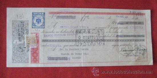 Documentos bancarios: LETRA DE CAMBIO. MATAR&Oacute; 1957. ENVIO GRATIS&iexcl;&iexcl;&iexcl; - Foto 1