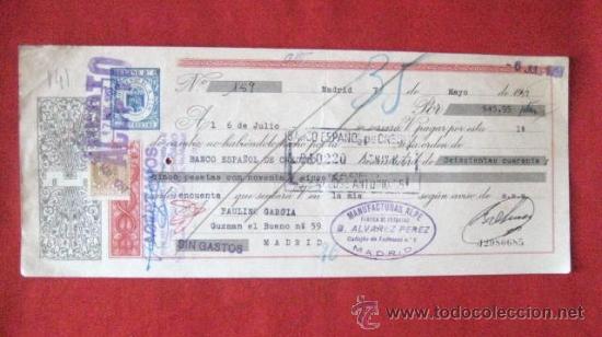 Documentos bancarios: LETRA DE CAMBIO. MADRID1957. ENVIO GRATIS&iexcl;&iexcl;&iexcl; - Foto 1