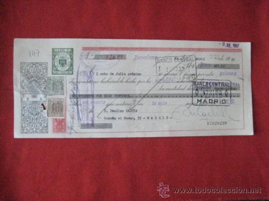 Documentos bancarios: LETRA DE CAMBIO. BARCELONA 1957. ENVIO GRATIS&iexcl;&iexcl;&iexcl; - Foto 1