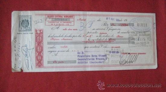 Documentos bancarios: LETRA DE CAMBIO. MADRID 1964. ENVIO GRATIS&iexcl;&iexcl;&iexcl; - Foto 1