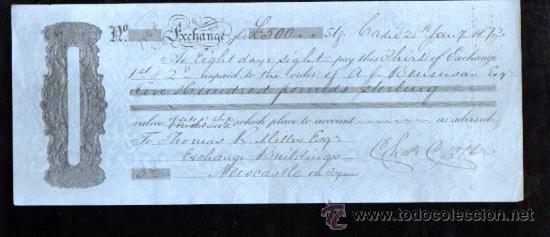 Documentos bancarios: LETRA DE BENSUSAN, C&Aacute;DIZ 1843 - Foto 1