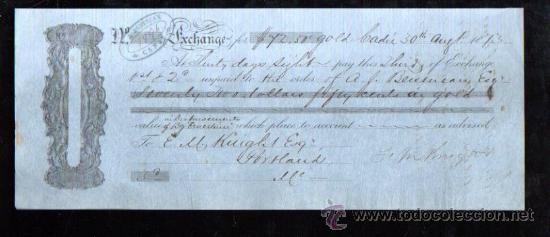 Documentos bancarios: LETRA DE BENSUSAN, C&Aacute;DIZ 1843 - Foto 1