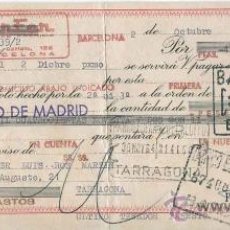 Documentos bancarios: LETRA DE CAMBIO HERFOR S.A. - BARCELONA AÑO 1964. Lote 31658606