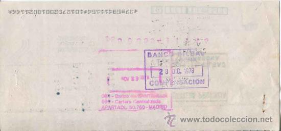 Documentos bancarios: Letra de cambio de Montcable - Barcelona - a&ntilde;o 1978 - Foto 2