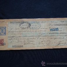 Documentos bancarios: PRIMERA DE CAMBIO BANCO DE ESPAÑA. TARRAGONA. 1900. JAIME RECODER. MATARO.. Lote 32983220