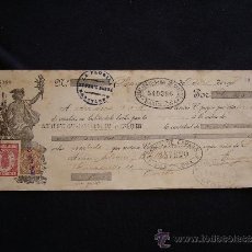 Documentos bancarios: PRIMERA DE CAMBIO BANCO DE ESPAÑA. 1908. LA FLORIDA. BARCELONA.. Lote 32983558