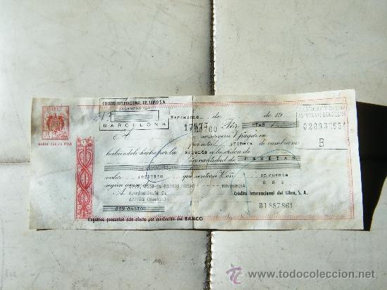Documentos bancarios: CREDITO INTERNACIONAL DEL LIBRO - PAGARE - RECIBO - Foto 1