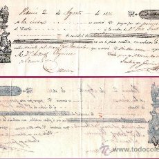 Documentos bancarios: 1834.- LETRA 1ª DE CAMBIO, EMITIDA EN VALENCIA A PAGAR EN CUENCA POR ”1.388 REALES DE VELLON” . Lote 37250560
