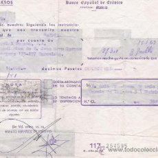Documentos bancarios: BANCO ESPAÑOL DE CREDITO - TRASPASOS - AÑO 1969. Lote 37747371