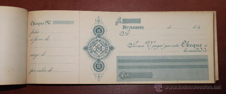 Documentos bancarios: Talonario de cheques  de Santiago de la Muela - Foto 1