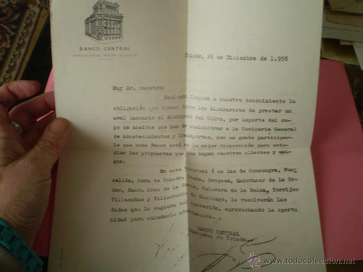Documentos bancarios: CARTA DEL BANCO CENTRAL 1958 - Foto 1