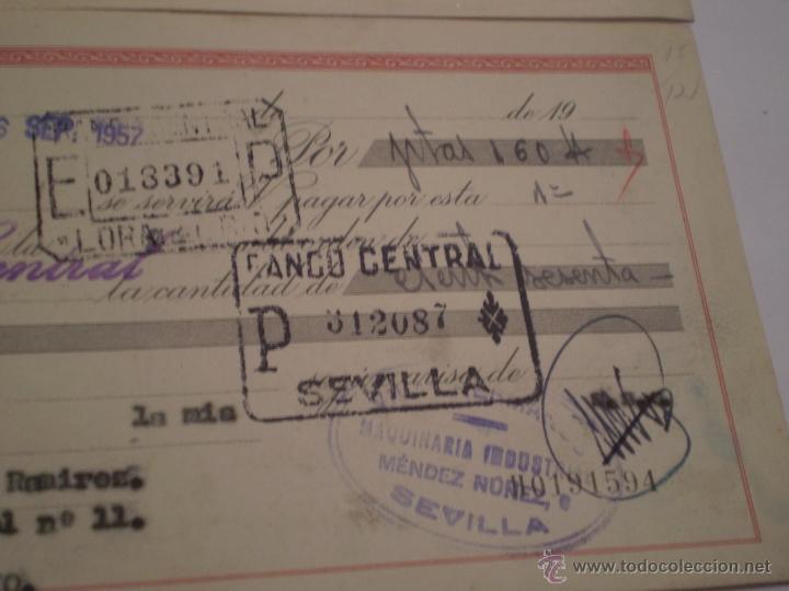 Documentos bancarios: CONJUNTO DE 2 DOCUMENTOS BANCARIOS,BANCO CENTRAL.LORA DEL RIO,SEVILLA 1956,57 - Foto 5