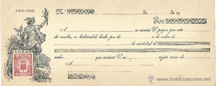 Documentos bancarios: Letra de cambio en blanco 2&ordf; republica - Foto 1