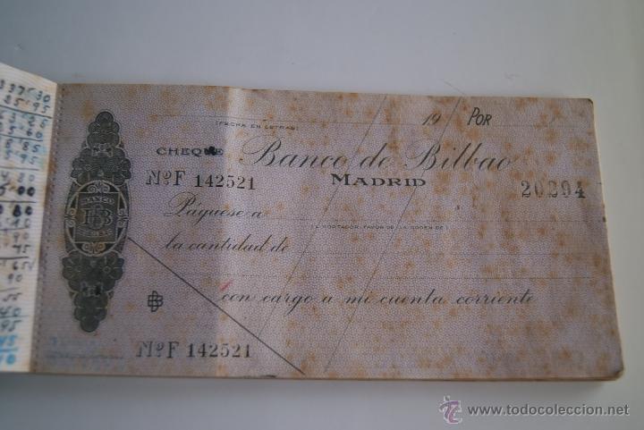 Documentos bancarios: Talonario cheques Banco de Bilbao 1941 - Foto 2