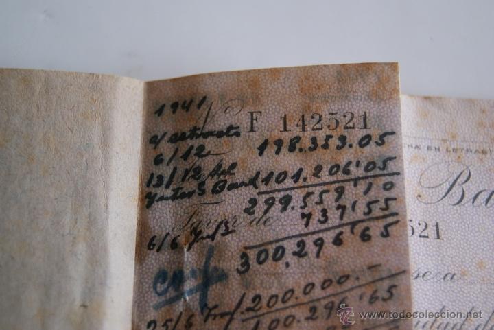 Documentos bancarios: Talonario cheques Banco de Bilbao 1941 - Foto 3