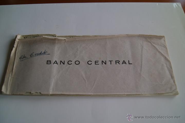 Documentos bancarios: Antiguo talonario de cheques Banco Central 1959 - Foto 2