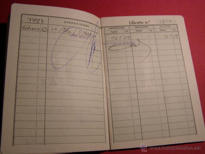 Documentos bancarios: Libreta cartilla Banco espa&ntilde;ol de Crt&eacute;dito - 1969 - - Foto 2