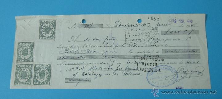 Documentos bancarios: LETRA  1948. CON 4 TIMBRES PARA EFECTOS DE COMERCIO 1 DE 60 CTS Y 3 DE 15 CTS - Foto 1