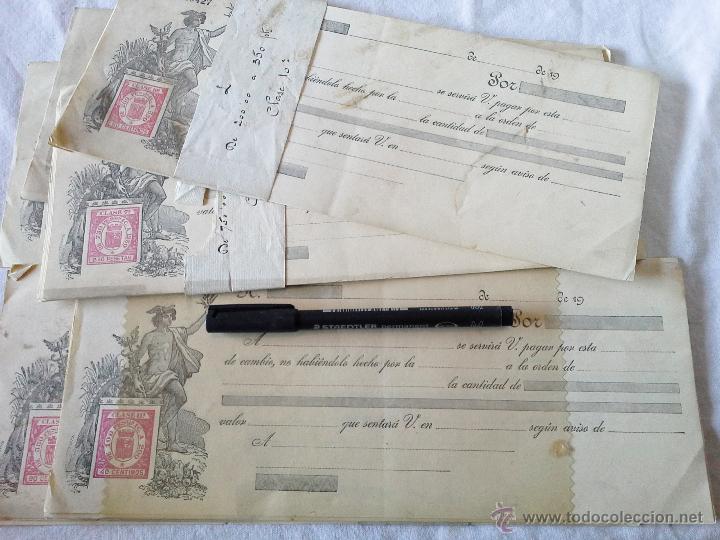 Documentos bancarios: Lote de 40 Letras de cambio en blanco. Rep&uacute;blica Espa&ntilde;ola. - Foto 1