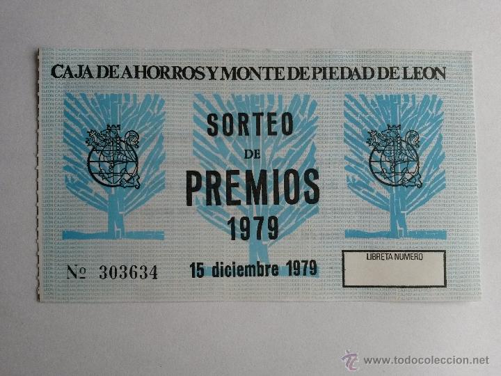 Documentos bancarios: Caja de ahorros y monte de piedad de leon sorteo 1979 - Foto 1
