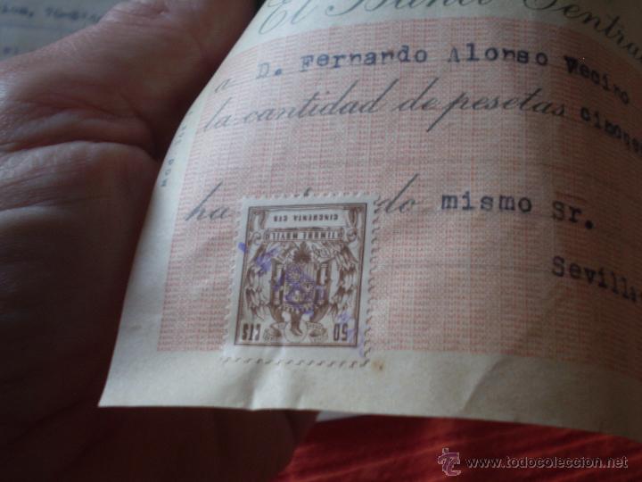Documentos bancarios: CONJUNTO DE VARIOS DOCUMENTOS BANCO CENTRAL SEVILLA A&Ntilde;OS 60. - Foto 3