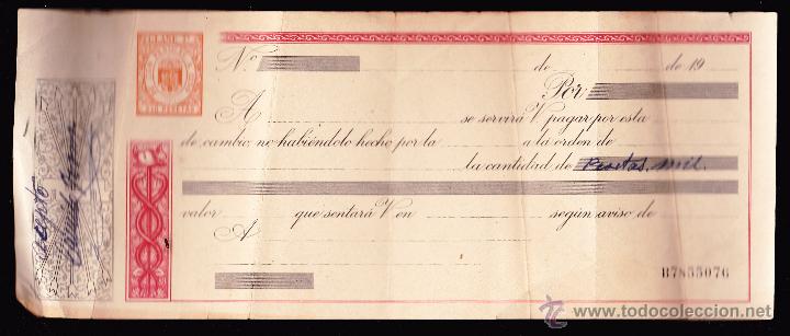 Documentos bancarios: LETRA DE CAMBIO . - Foto 1