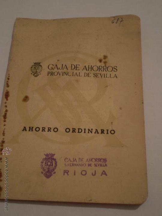 Documentos bancarios: LIBRETA DE AHORROS.CAJA PROVINCIAL DE SEVILLA.1958. - Foto 1