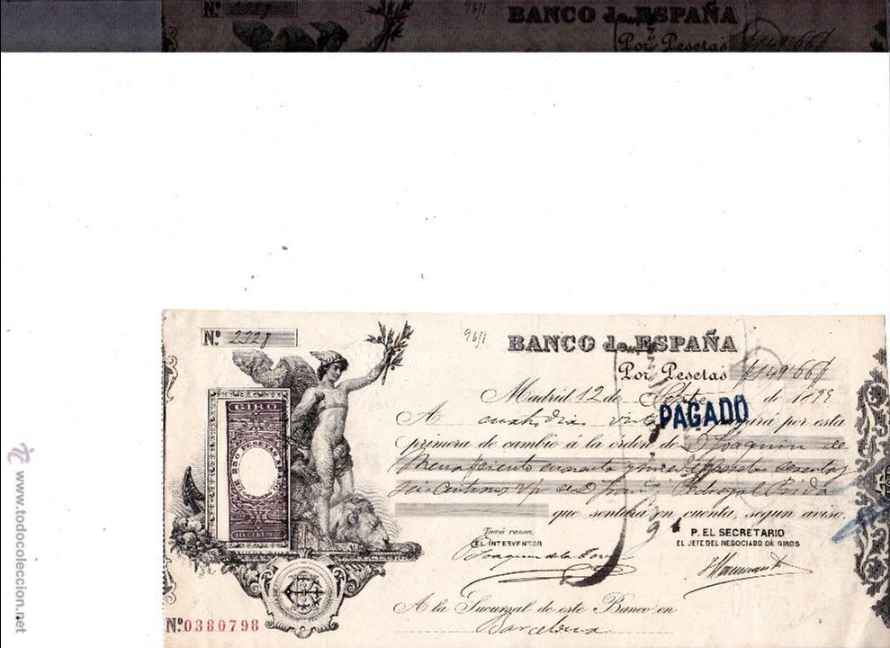 Documentos bancarios: Letras de Cambio 1899( segunda unidad) - Foto 1