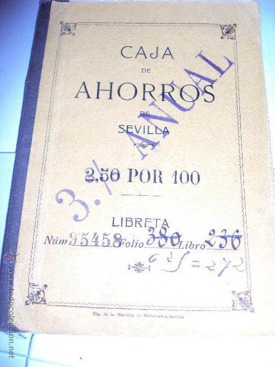 Documentos bancarios: libreta de caja de ahorros de sevilla de 1918 - Foto 1