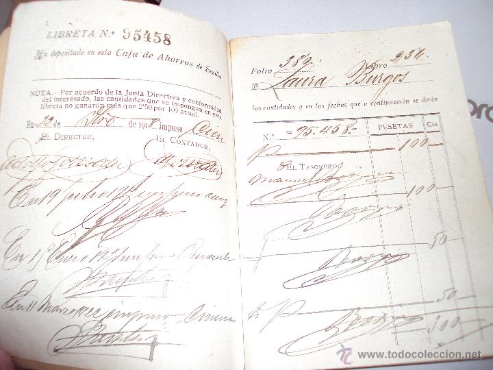 Documentos bancarios: libreta de caja de ahorros de sevilla de 1918 - Foto 2
